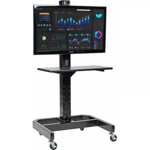 global-industrial-lcd-plasma-mobile-cart-black Global Industrial™ LCD/Plasma Mobile Cart - Black