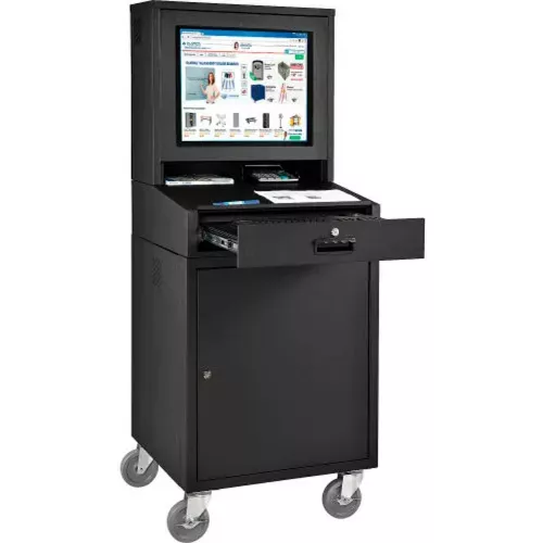 global-industrial-mobile-lcd-computer-cabinet-black-unassembled Global Industrial Mobile LCD Computer Cabinet, Black, Unassembled