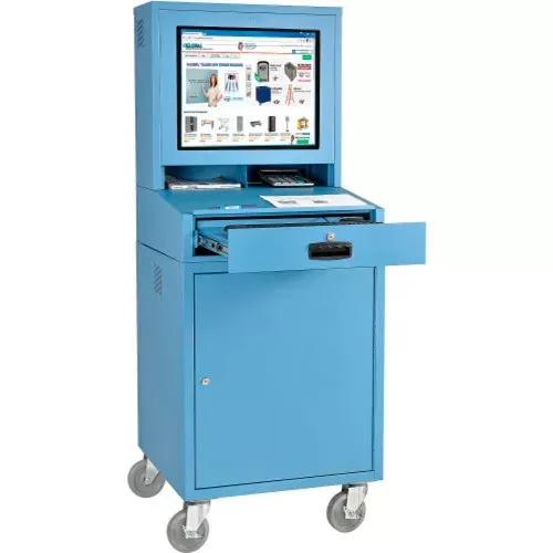 global-industrial-mobile-lcd-computer-cabinet-blue-unassembled Global Industrial Mobile LCD Computer Cabinet, Blue, Unassembled