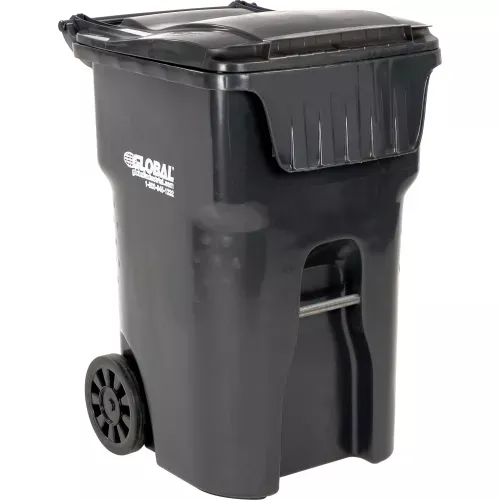 Global Industrial Mobile Trash Container, 95 Gallon Gray