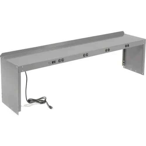 global-industrial-power-riser-60-w-x-15-d-gray Global Industrial Power Riser, 60"W x 15"D, Gray