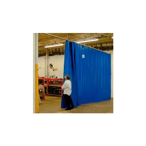 Global Industrial Solid Blue Curtain Wall Partition 24 x 10