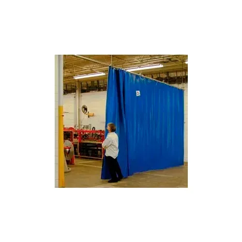 Global Industrial Solid Blue Curtain Wall Partition 24 x 12