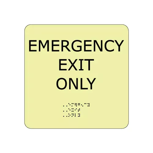 glow-braille-emergency-exit-only Glow Braille - Emergency Exit Only