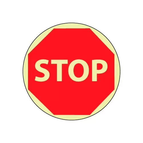 glow-floor-sign-stop Glow Floor Sign - Stop