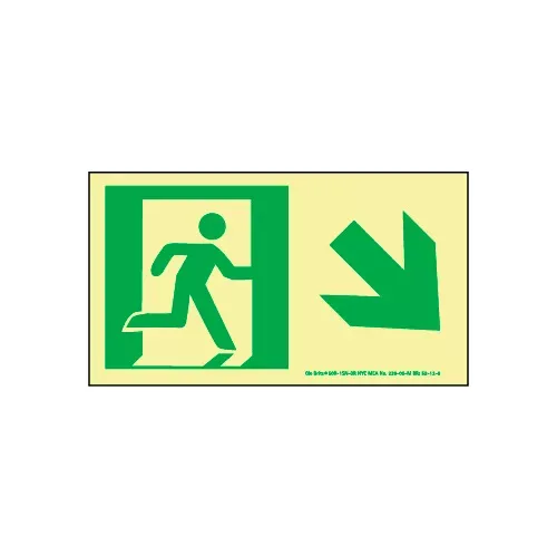 Glow NYC - Directional Sign Down Right