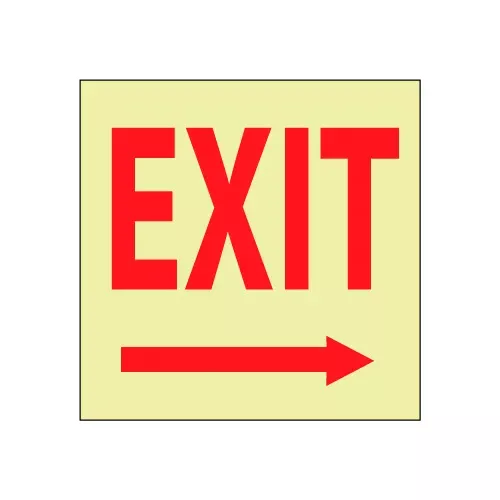 glow-sign-rigid-plastic-exit-right-arrow Glow Sign Rigid Plastic - Exit(Right Arrow)