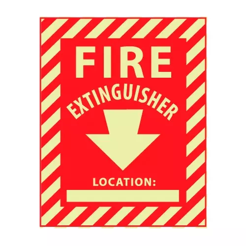 Glow Sign Rigid Plastic - Fire Extinguisher Location