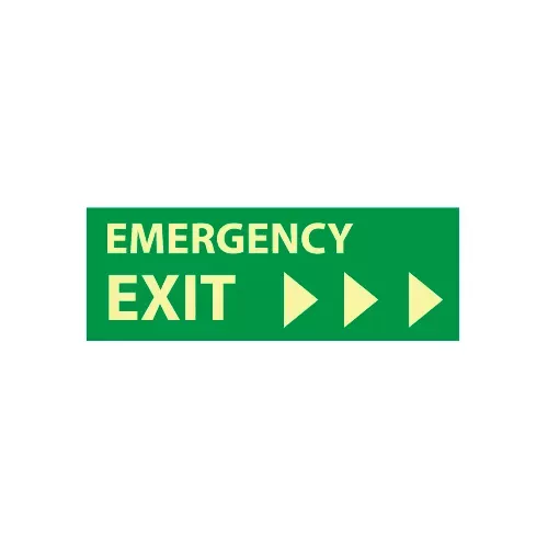 glow-sign-vinyl-emergency-exit-right-arrow Glow Sign Vinyl - Emergency Exit(Right Arrow)