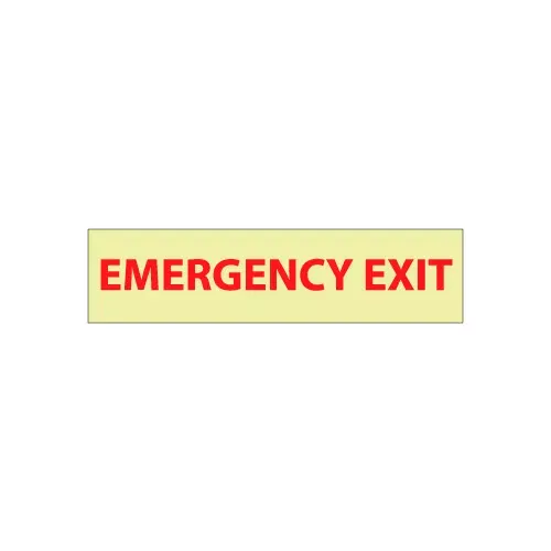 glow-sign-vinyl-emergency-exit Glow Sign Vinyl - Emergency Exit