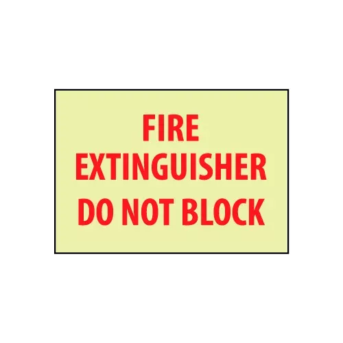 glow-sign-vinyl-fire-extingisher-do-not-block Glow Sign Vinyl - Fire Extingisher Do Not Block