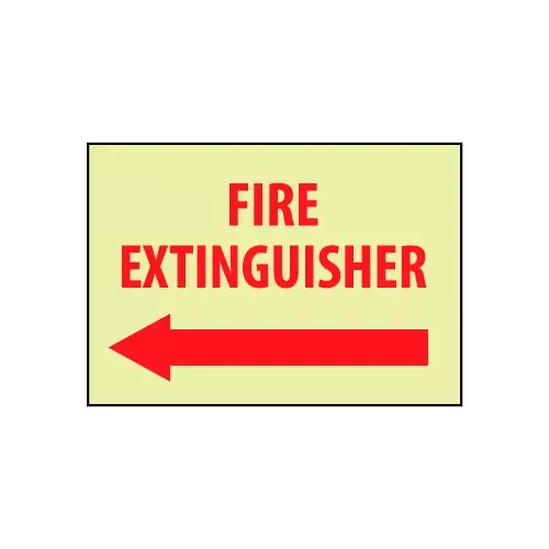 glow-sign-vinyl-fire-extinguisher-left-arrow Glow Sign Vinyl - Fire Extinguisher Left Arrow