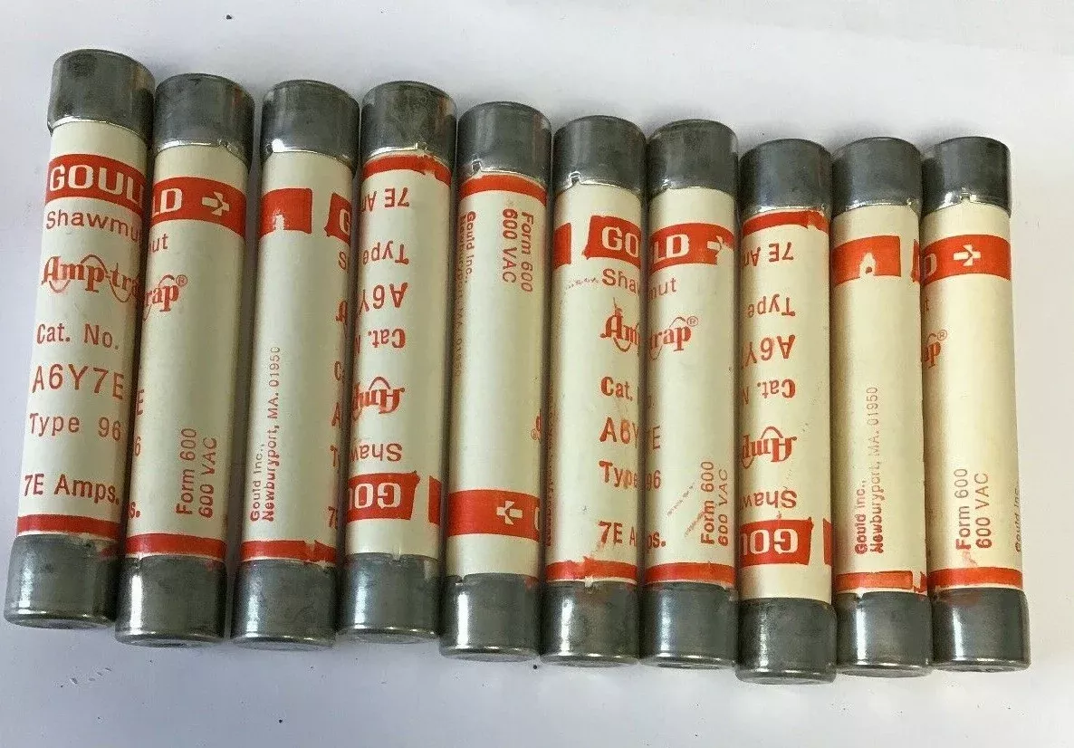 gould-shawmut-a67ye-amp-trap-fuseform600-type96-7e-amps-lotof10 GOULD SHAWMUT A67YE AMP-TRAP FUSEFORM600 TYPE96 7E AMPS****LOTOF10*****
