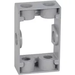 Gray Rectangular Box Extension, 1-Gang