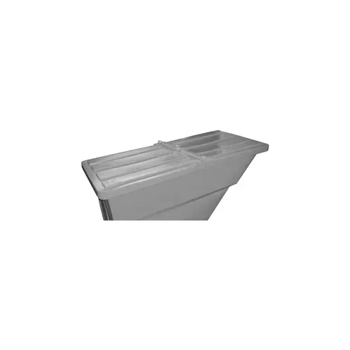hinged-lid-1-7-10-cu-yd-plastic-self-dumping-hopper-gray Hinged Lid for 1-7/10 Cu. Yd., Plastic Self-Dumping Hopper, Gray
