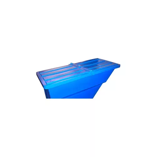 hinged-lid-11-5-cu-yd-plastic-self-dumping-hopper-blue Hinged Lid for 11/5 Cu. Yd., Plastic Self-Dumping Hopper, Blue