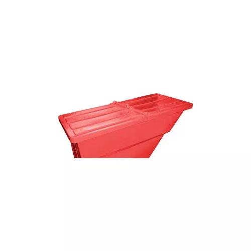 hinged-lid-5-8-cu-yd-plastic-self-dumping-hopper-red Hinged Lid for 5/8 Cu. Yd., Plastic Self-Dumping Hopper, Red