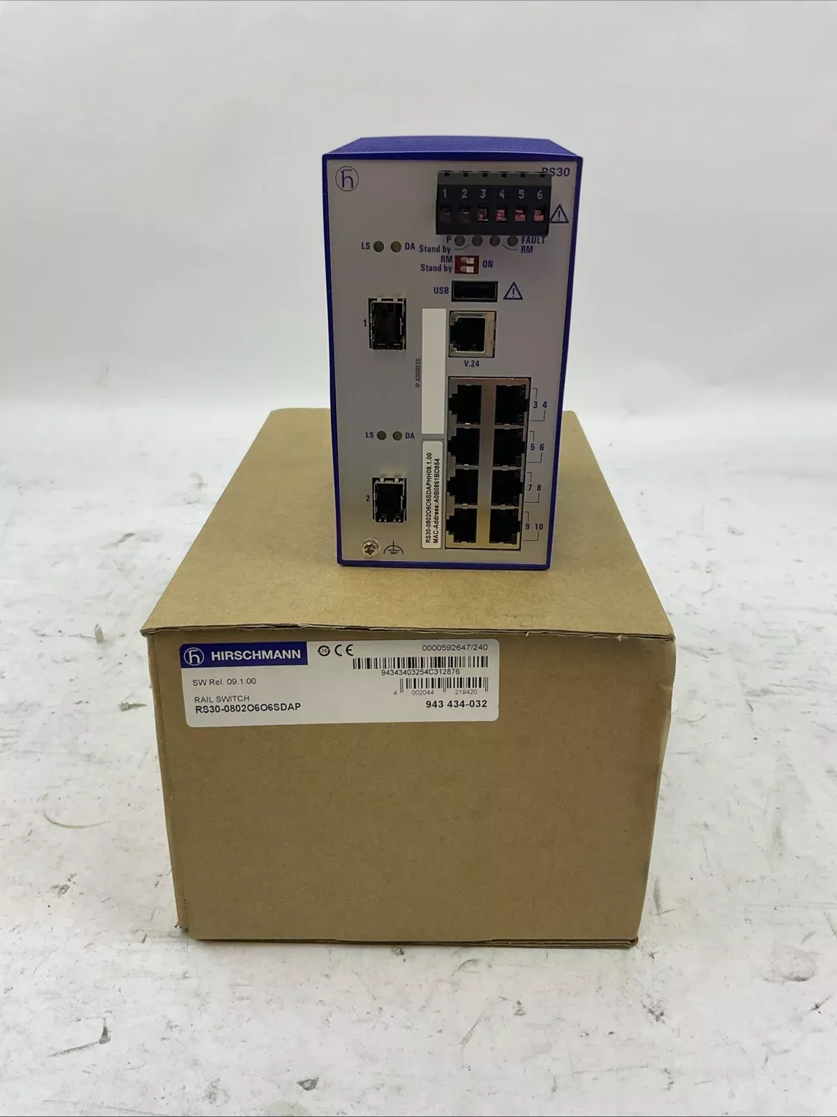 HIRSCHMANN RS30-0802O6O6SDAP RAIL SWITCH SW REL 09.1.00