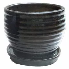honey-jar-planter-drip-green-ceramic-9-in Honey Jar Planter, Drip Green Ceramic, 9-In.