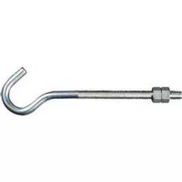 Hook Bolt, Zinc, 3/8 x 7-In.