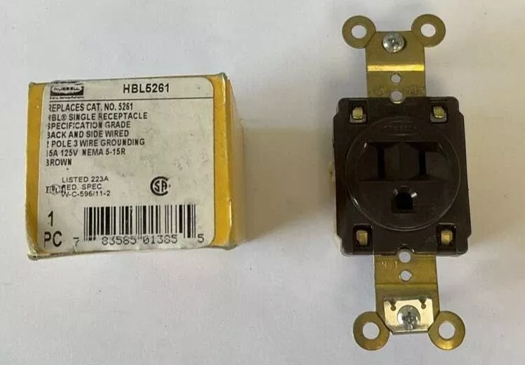 hubbell-single-receptacle-2pole-3-wire-15a-125v HUBBELL SINGLE RECEPTACLE 2POLE 3 WIRE 15A 125V