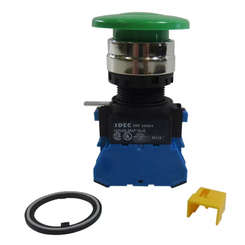 idec-hw4b-m4f10-g-green-non-illuminated-pushbutton IDEC | HW4B-M4F10-G | Green Non-Illuminated Pushbutton