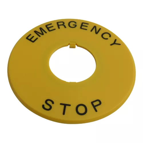 IDEC | HWAV-27-Y | Emergency Stop Nameplate