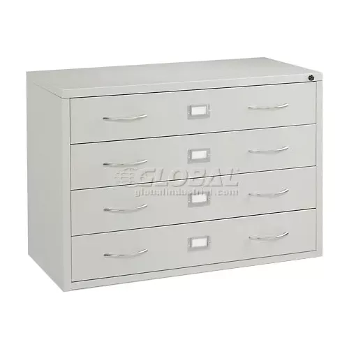 interion-media-cabinet-4-drawer-putty Interion Media Cabinet 4 Drawer Putty