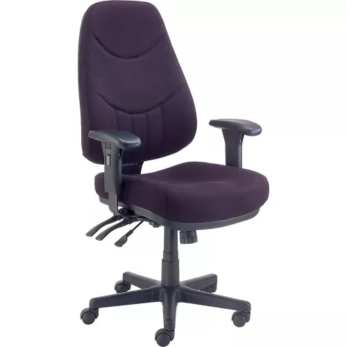 interion-multifunction-chair-with-mid-back-adjustable-arms-fabric-black-seat-bla Interion Multifunction Chair With Mid Back, Adjustable Arms, Fabric, Black Seat/Black Base