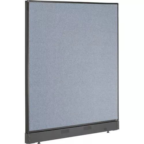 interion-office-partition-panel-with-pass-thru-cable-48-1-4-w-x-46-h-blue Interion Office Partition Panel with Pass-Thru Cable, 48-1/4"W x 46"H, Blue