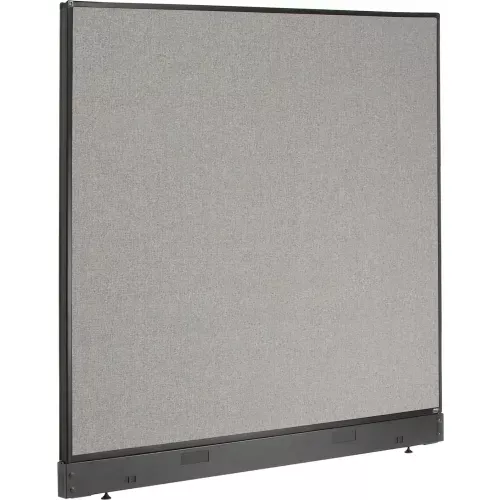 interion-office-partition-panel-with-pass-thru-cable-60-1-4-w-x-46-h-gray Interion Office Partition Panel with Pass-Thru Cable, 60-1/4"W x 46"H, Gray