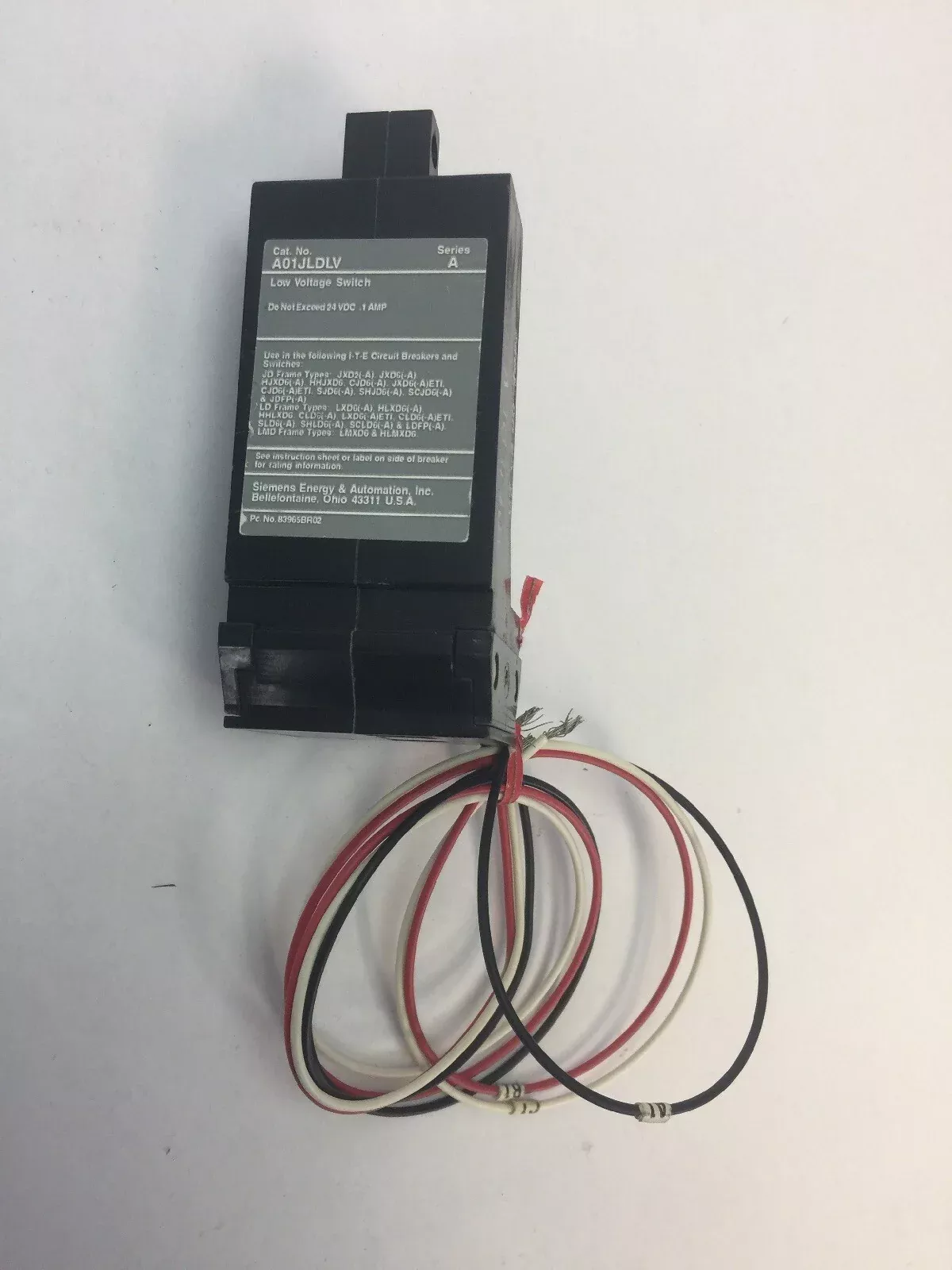 ite-a01jldlv-low-voltage-switch-24vdc-0-1amp ITE A01JLDLV LOW VOLTAGE SWITCH 24VDC 0.1AMP