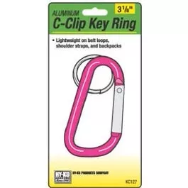 key-ring-c-clip-aluminum-3-1-8-in Key Ring, C-Clip, Aluminum, 3-1/8-In.