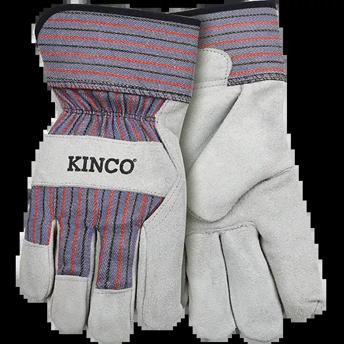kinco-suede-cowhide-palm-with-safety-cuff-large-gray Kinco Suede Cowhide Palm With Safety Cuff Large Gray