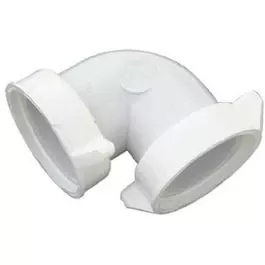 lavatory-kitchen-drain-elbow-90-degree-white-plastic Lavatory/Kitchen Drain Elbow, 90 Degree, White Plastic