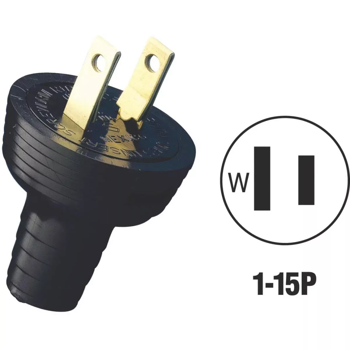 leviton-15a-125v-2-wire-2-pole-round-cord-plug Leviton 15A 125V 2-Wire 2-Pole Round Cord Plug