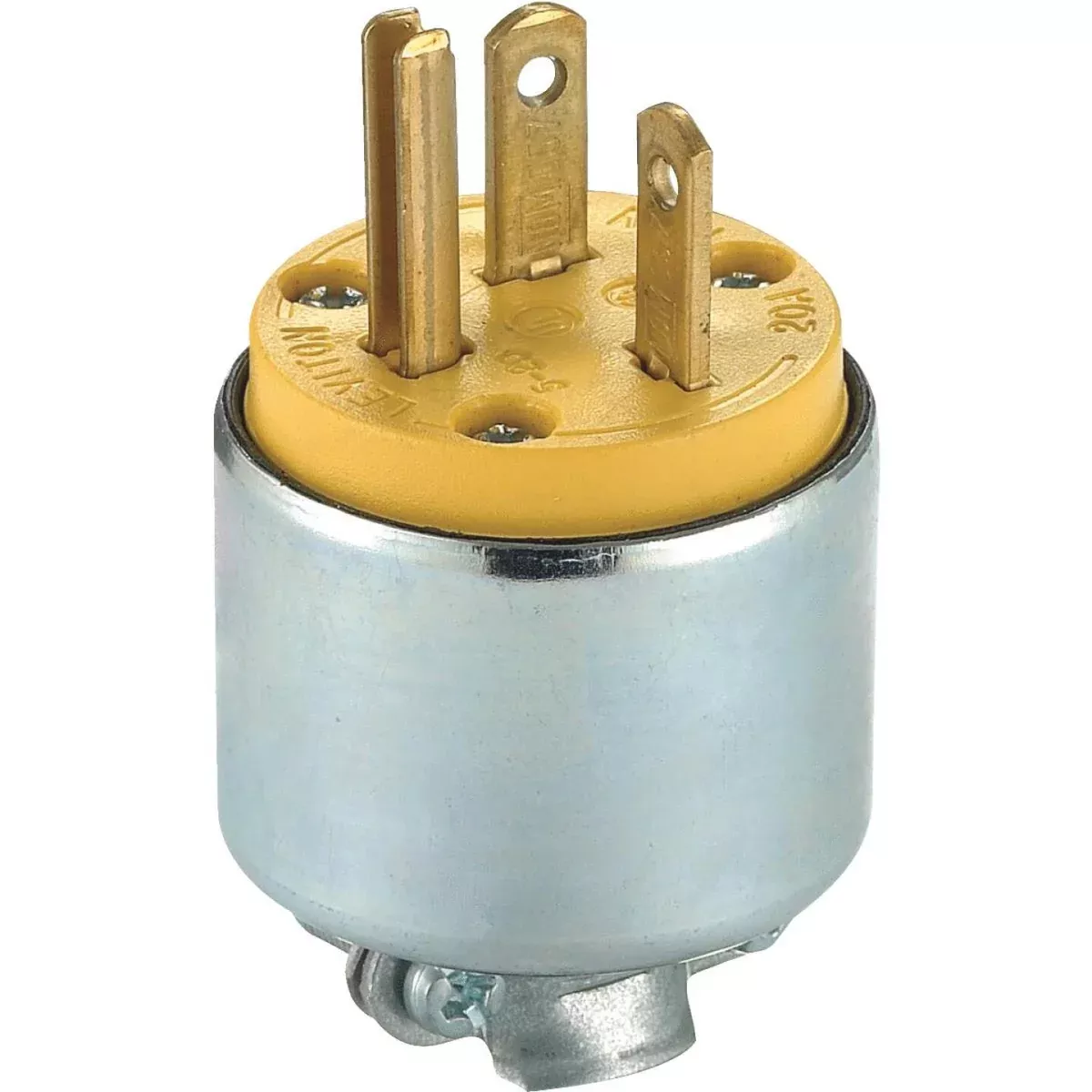 leviton-20a-125v-3-wire-2-pole-armored-cord-plug Leviton 20A 125V 3-Wire 2-Pole Armored Cord Plug