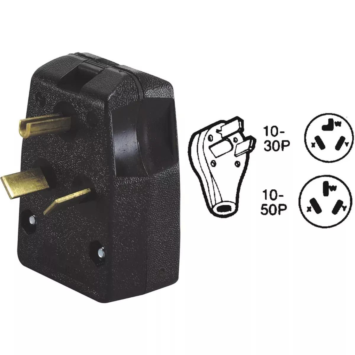 leviton-30a-50a-250v-3-wire-3-pole-range-dryer-cord-plug Leviton 30A/50A 250V 3-Wire 3-Pole Range/Dryer Cord Plug