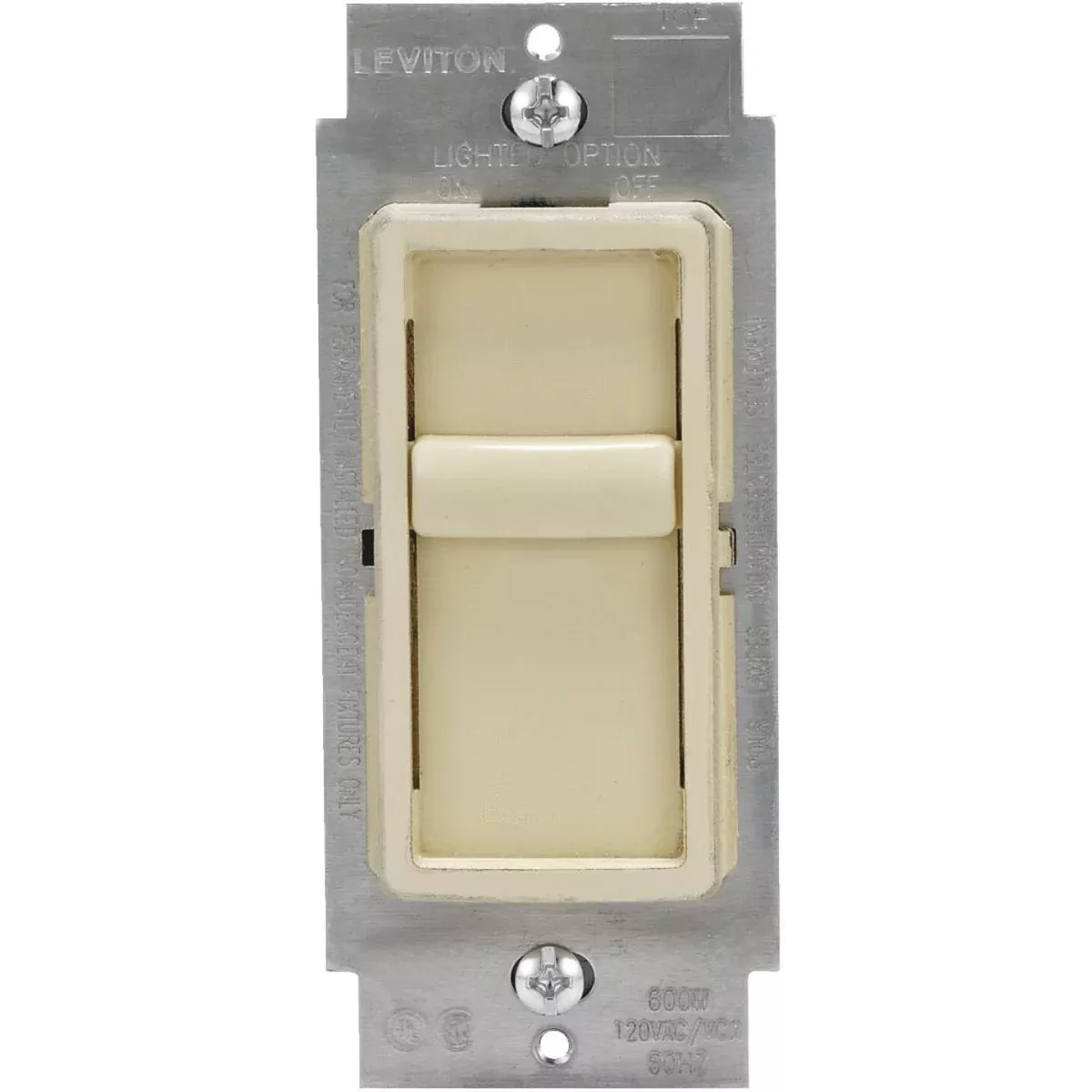 leviton-decora-incandescent-halogen-led-cfl-ivory-slide-dimmer-switch Leviton Decora Incandescent/Halogen/LED/CFL Ivory Slide Dimmer Switch