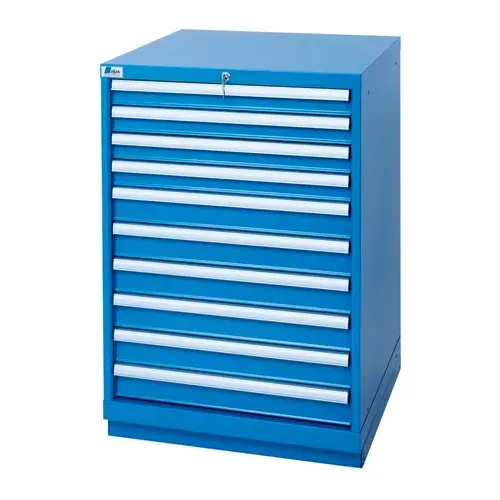 lista-10-drawer-standard-width-cabinet-bright-blue-individual-lock Lista 10 Drawer Standard Width Cabinet - Bright Blue, Individual Lock