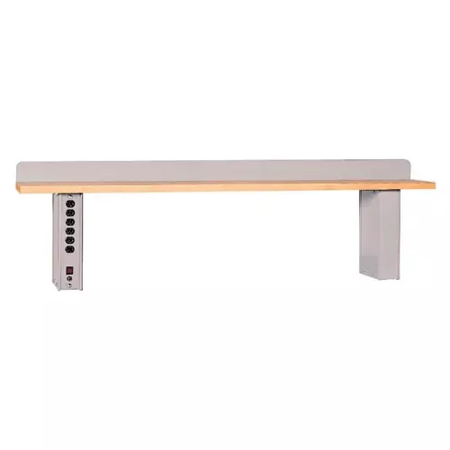 Lista Adjustable Riser 60"W x 15"D, Maple Square Edge, Gray
