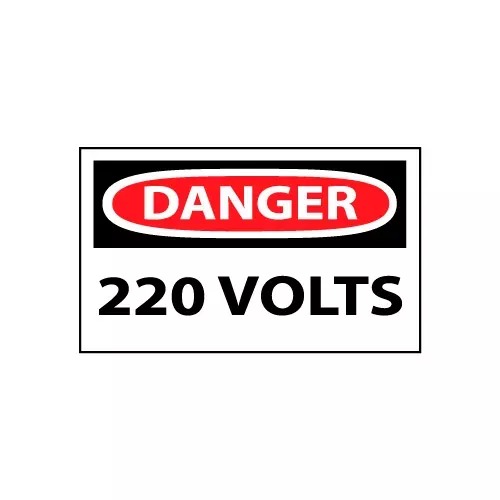 Machine Labels - Danger 220 Volts