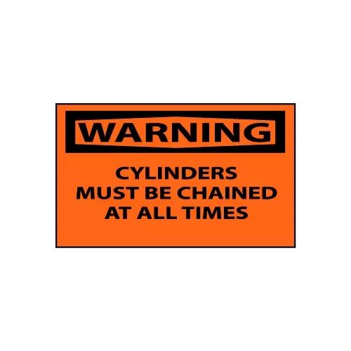 machine-labels-warning-cylinders-must-be-chained-at-all-times Machine Labels - Warning Cylinders Must Be Chained At All Times