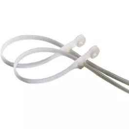 Mounting Cable Tie, Nylon, White, 8-In., 20-Pk.