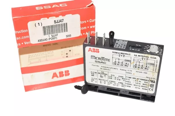 NEW ABB ASQUA3 Time Delay Relay 24-240 VAC