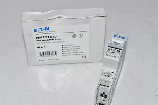 new-eaton-cutler-hammer-wmzt1c40-circuit-breaker-type-wmzt-10ka-1-pole-40a-c-cur NEW Eaton Cutler Hammer WMZT1C40 CIRCUIT BREAKER, TYPE WMZT,10KA,1 POLE,40A,C CURVE