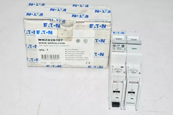 new-eaton-wmzh2d16t-circuit-breaker-16a-14ka-type-d-dp NEW Eaton WMZH2D16T Circuit Breaker 16A 14kA Type D DP