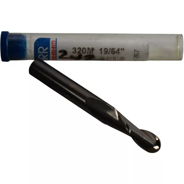 new-garr-16180-320m-19-64-ball-end-mill-2fl-se-smg-solid-carbide NEW GARR 16180 320M 19/64'' Ball End Mill 2FL SE SMG Solid Carbide