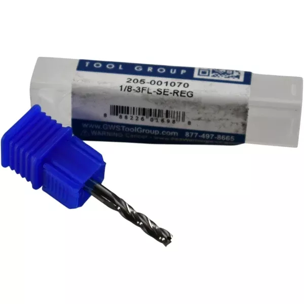 new-gw-tool-group-205-001070-1-8-square-end-mill-3fl-reg-solid-carbide NEW GW Tool Group 205-001070 1/8'' Square End Mill 3FL REG Solid Carbide