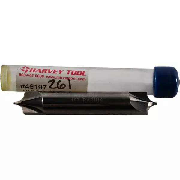new-harvey-tool-46197-solid-carbide-corner-rounding-end-mill-double-end-2f NEW Harvey Tool 46197 Solid Carbide Corner Rounding End Mill Double End 2F